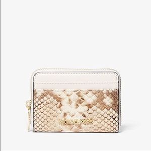 Michael Kors Python-Embossed Leather Wallet